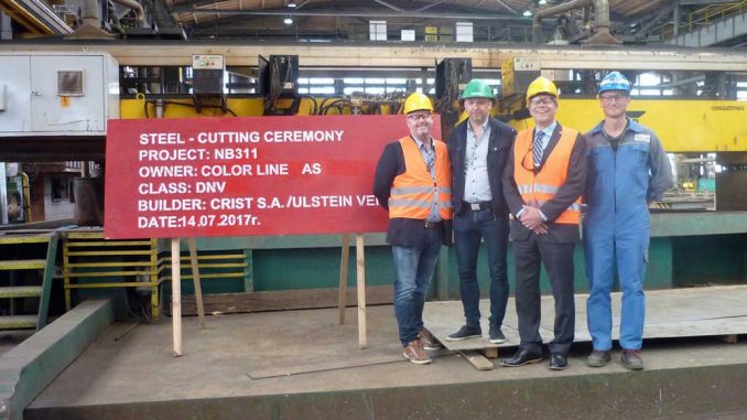 Steel-cutting-project-start-Color-Line-plug-in-hybrid-vessel.jpg_Jan-Helge-Pile-number-3