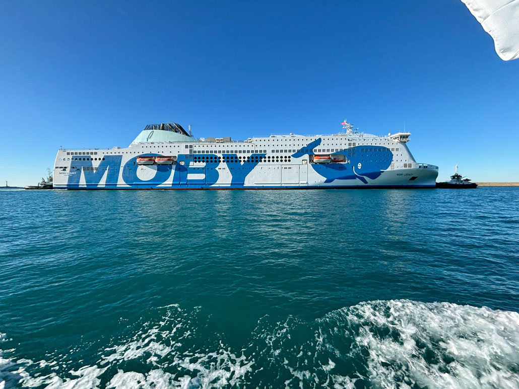 MOBY LEGACY bei der Ankunft in Livorno - Bildquelle: Moby Lines/Barbara Krahulik