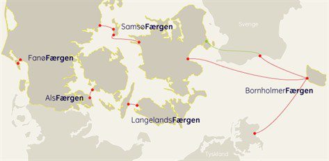 Routen der Reederei Faergen - Bildquelle: Faergen